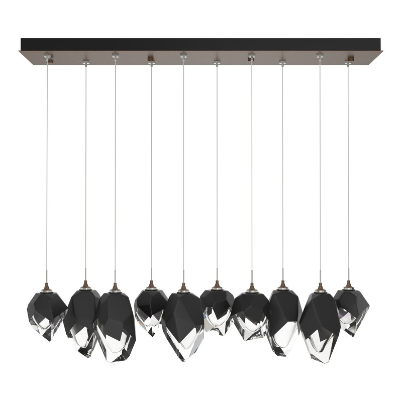 Chrysalis 10-Light Mixed Crystal Pendant Bronze Black Crystal (BP)