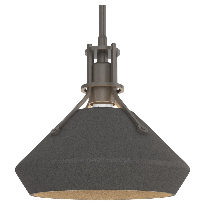 Henry Pendant with Chamfer Dark Smoke Natural Iron