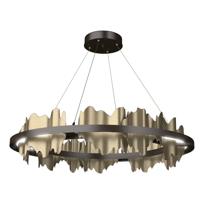 Hildene Circular LED Pendant Oil Rubbed Bronze Soft Gold