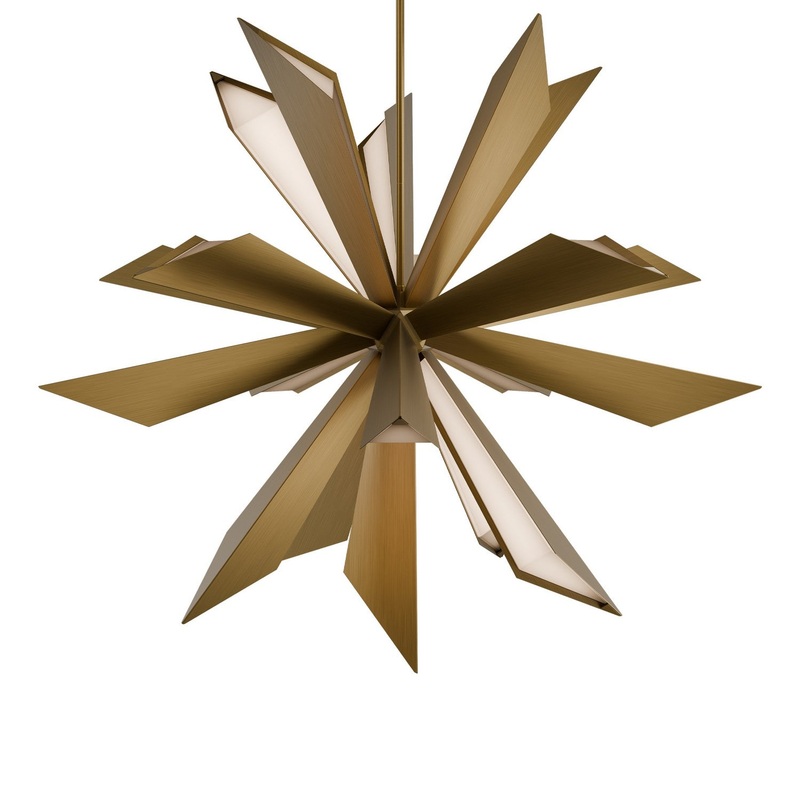 LED Pendant from the Siren Collection in Aged Brass Finish by Modern Forms