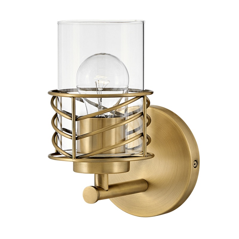 LED Vanity from the Della Collection in Lacquered Brass Finish by Hinkley