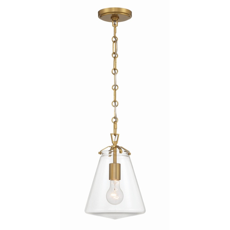 One Light Mini Pendant from the Voss Collection in Luxe Gold Finish by Crystorama
