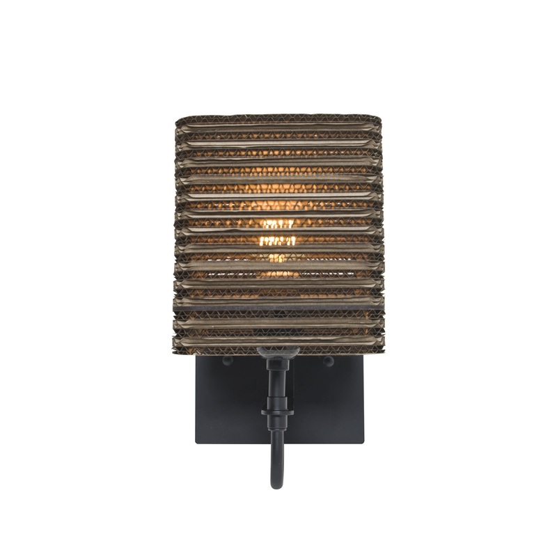 One Light Wall Pendant from the Kirk 6 Collection in Black Finish by Besa