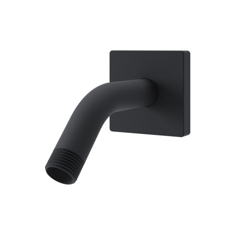 Shower Arm Duro with Square Flange Matte Black 7-1/2 Inch 1/2 IN 14 NPT