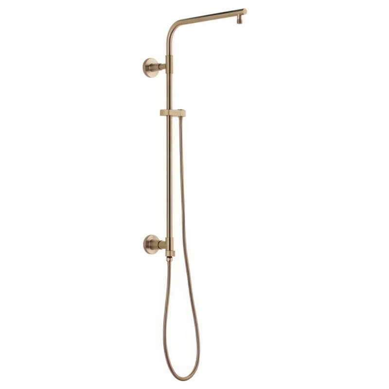 Shower Column Emerge Universal Showering Components Round Contemporary Lumicoat Champagne Bronze 26 Inch