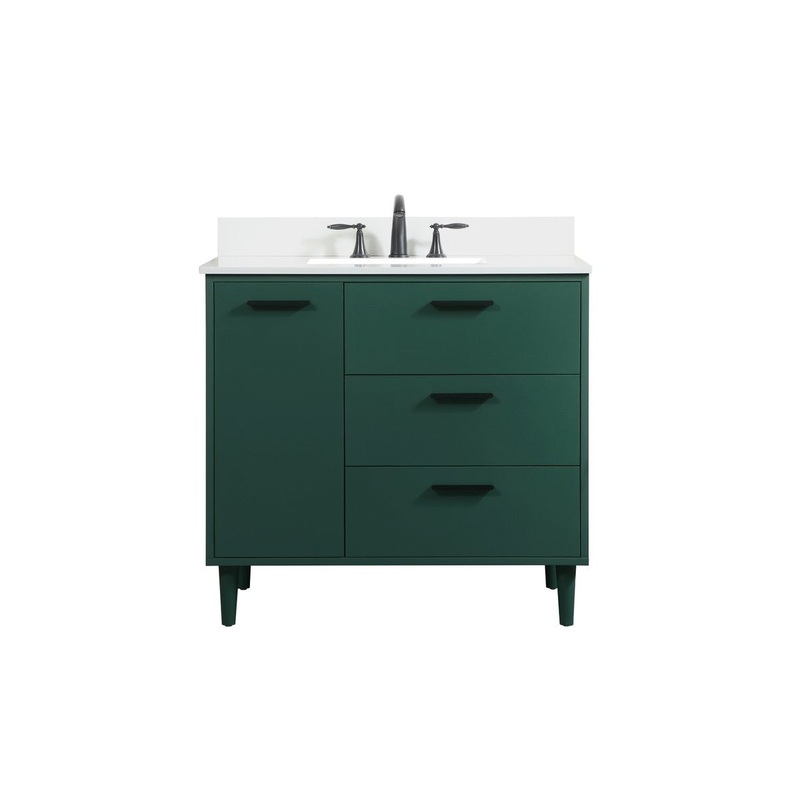 Vanity Sink Set from the Baldwin Collection in Green Finish by Elegant Lighting
