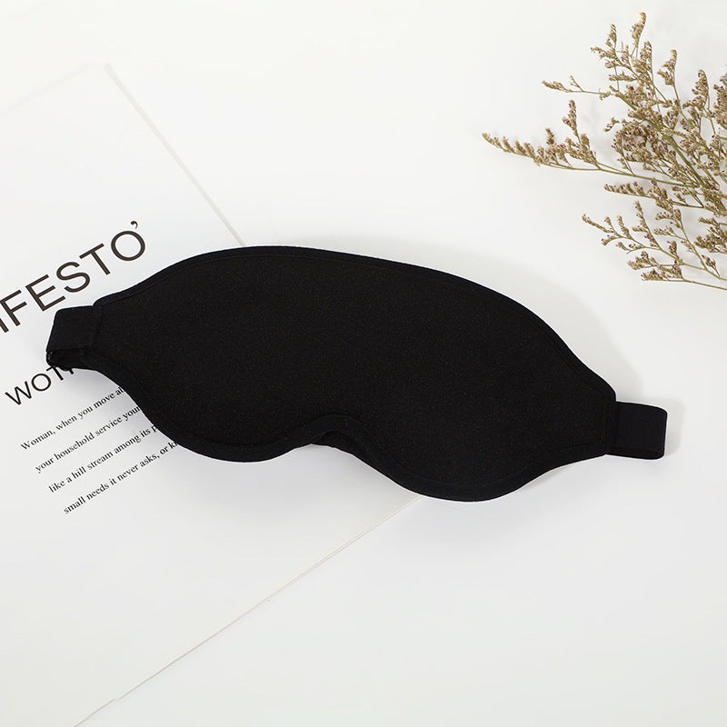 2 Pcs Black 3D Contoured Eye Mask – Total Blackout, Pressure-Free Memory Foam, Skin-Friendly & Breathable for Deep Rest