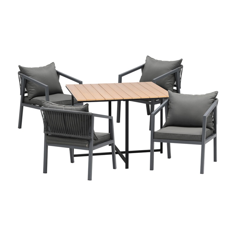 4 Seater Outdoor Dining Set Garden Table Chairs Setting
