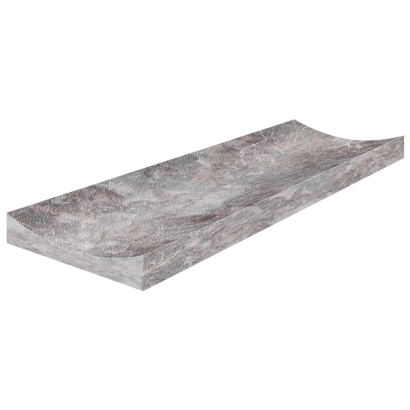 4″ x 12″ Sereno Burgundy Fluto Honed Marble Tile