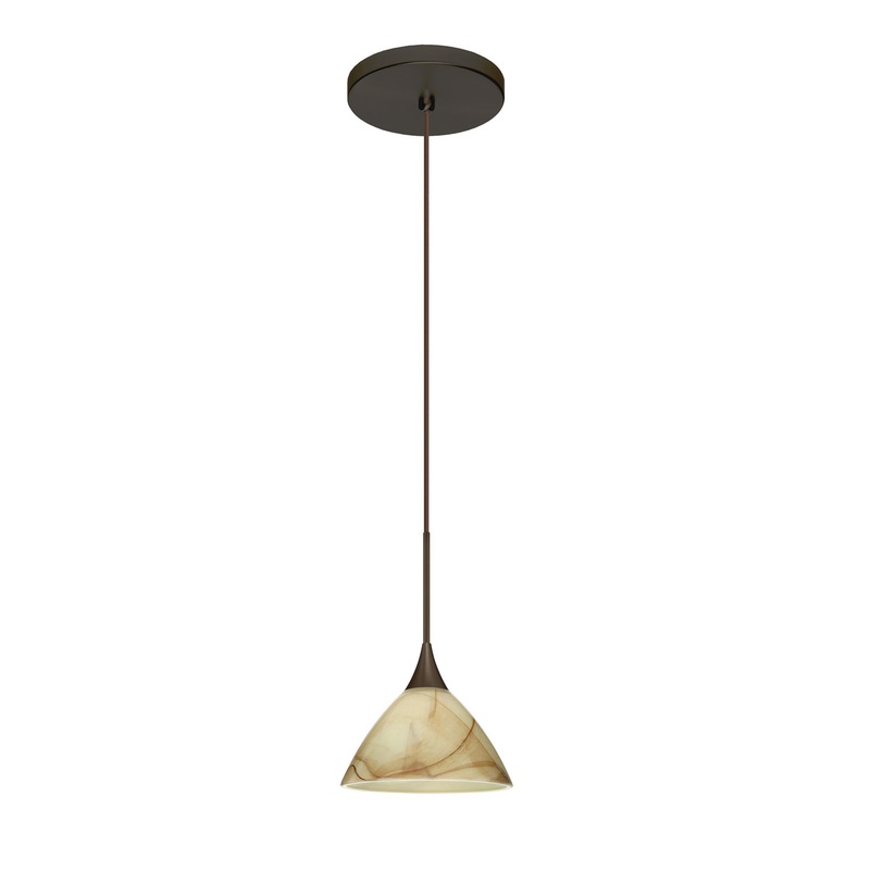 Besa 1XT-174383-BR Domi One Light Pendant Bronze