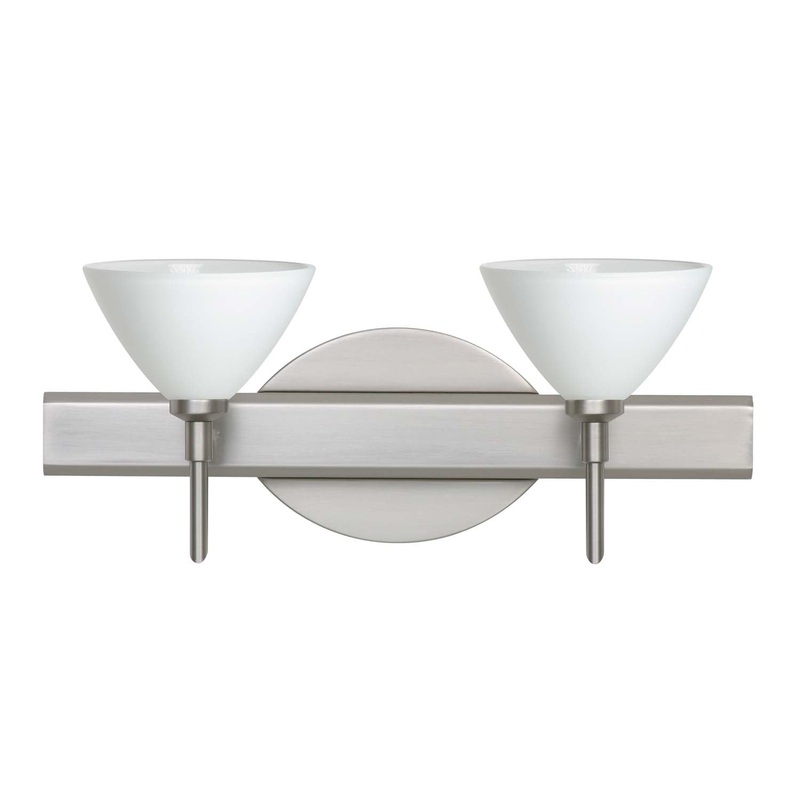 Besa 2SW-174307-SN Domi Two Light Wall Sconce Satin Nickel