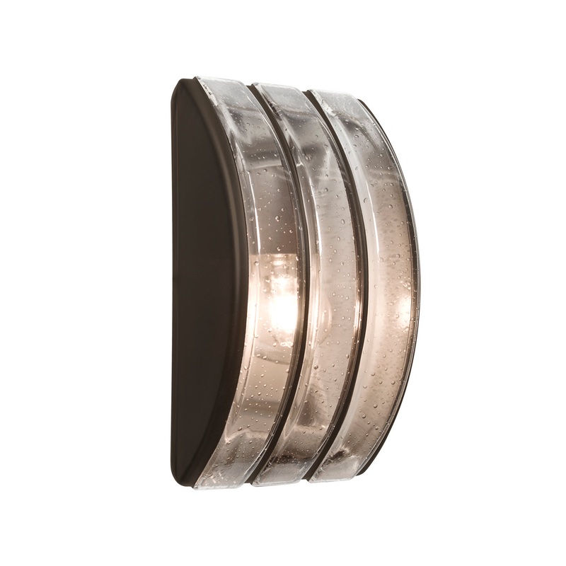 Besa AQUARBV-CL-BR Costaluz Aqua One Light Outdoor Wall Sconce Bronze