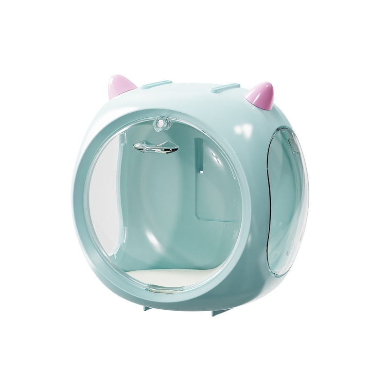 Blue And Purple Horn Acrylic Blind Box Display Case – Transparent Dustproof Storage for Figures and Collectibles