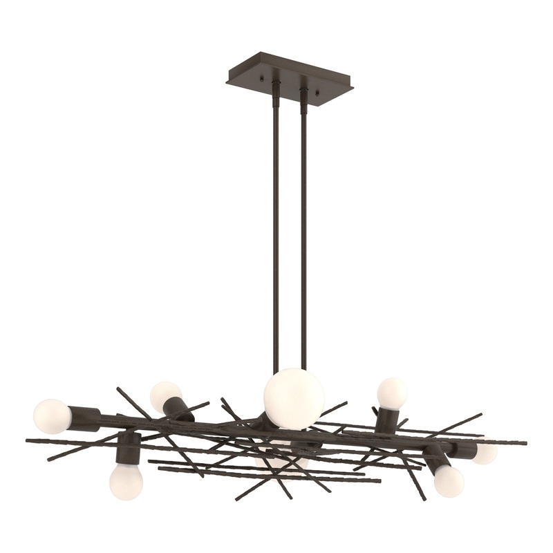 Brindille 8-Light Linear Pendant Bronze