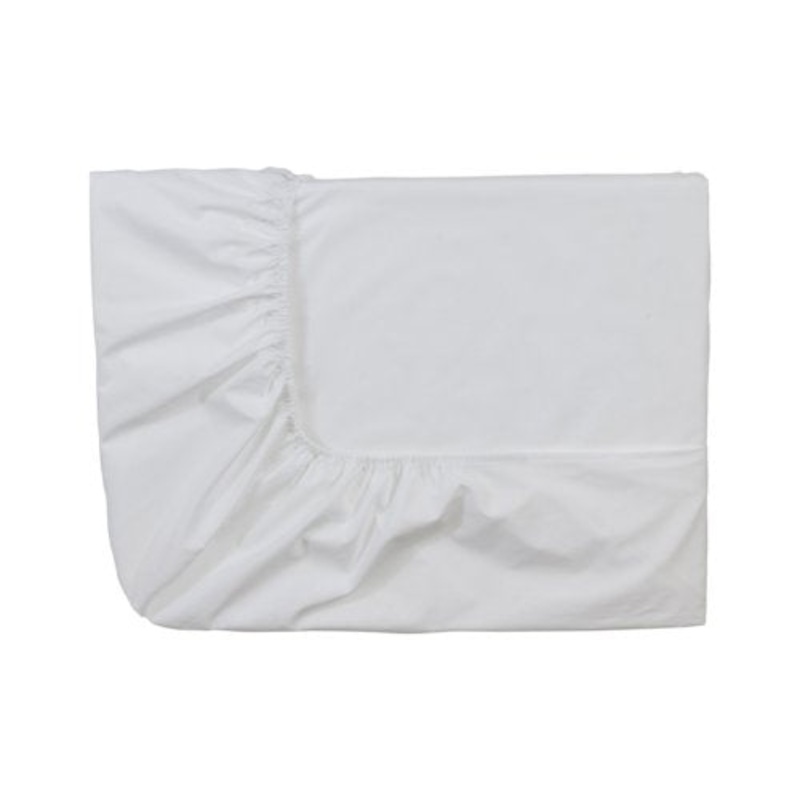 Essix Home Collection – lenzuola singolo singolo con angoli, in cotone percalle, numero fili: 80, bianco, 140 x 200 cm