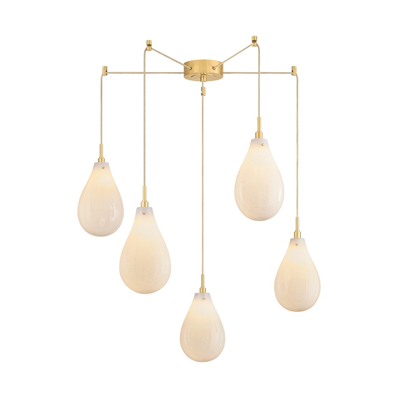 Ironwood 5-Light Chandelier Aged Brass