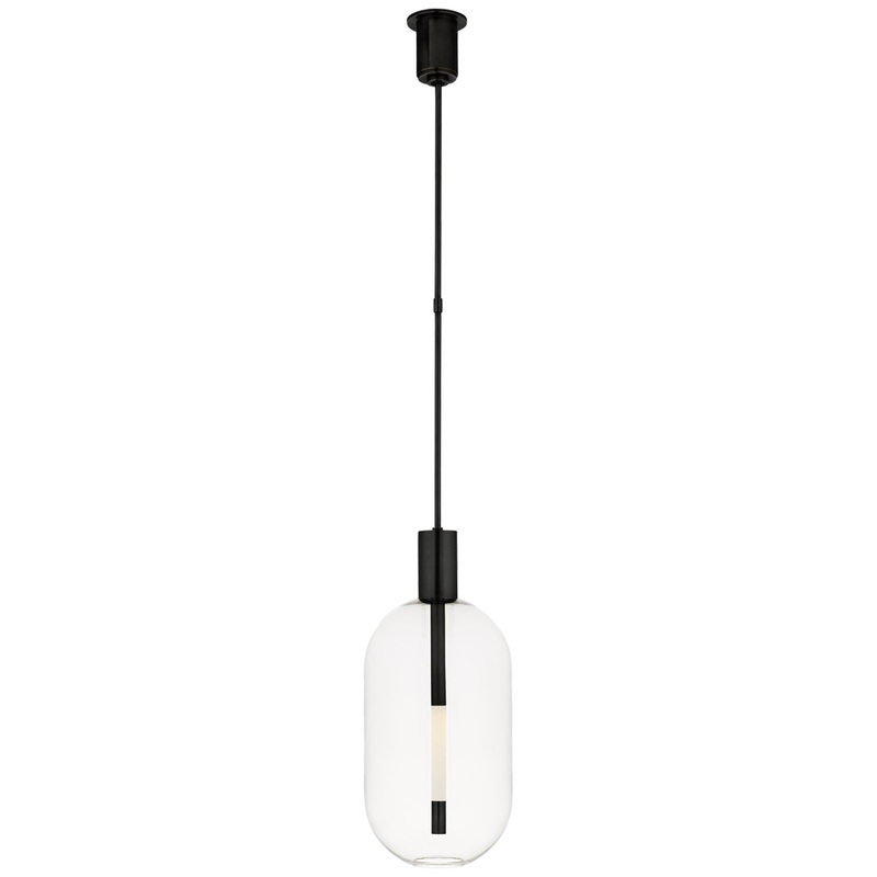 LED Pendant from the Nye Collection in Bronze Finish by Visual Comfort Signature