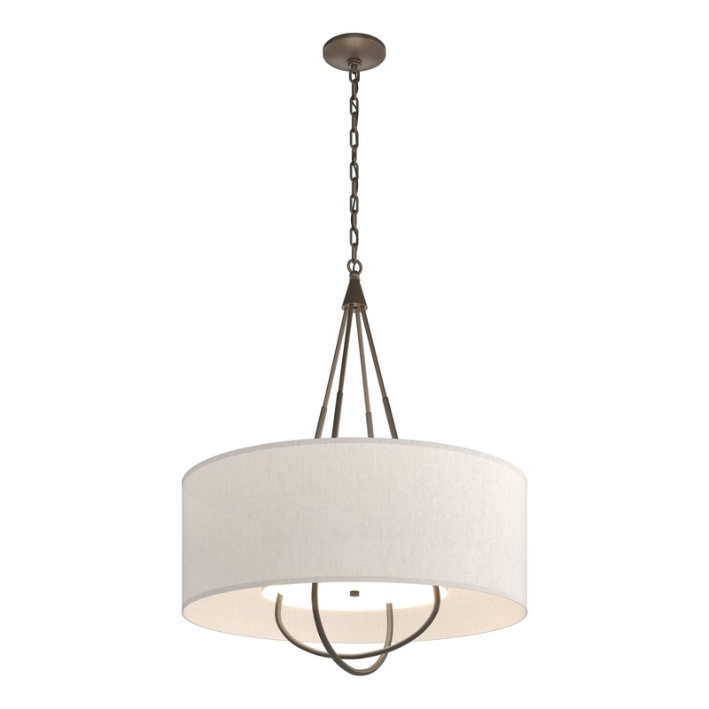 Loop Pendant Bronze Dark Smoke Flax Shade (SE)