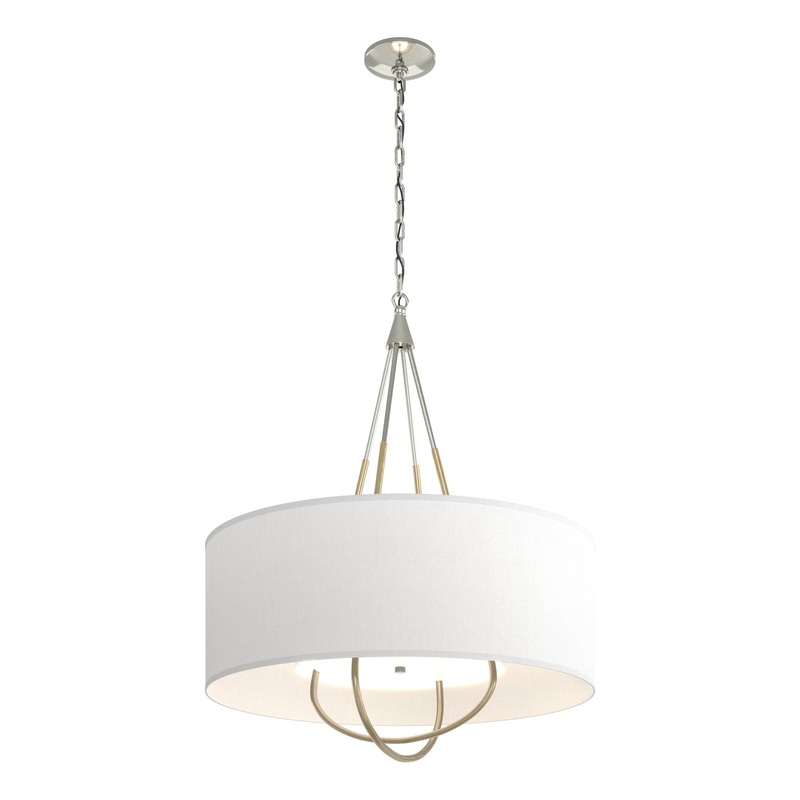 Loop Pendant Sterling Modern Brass Natural Anna Shade (SF)