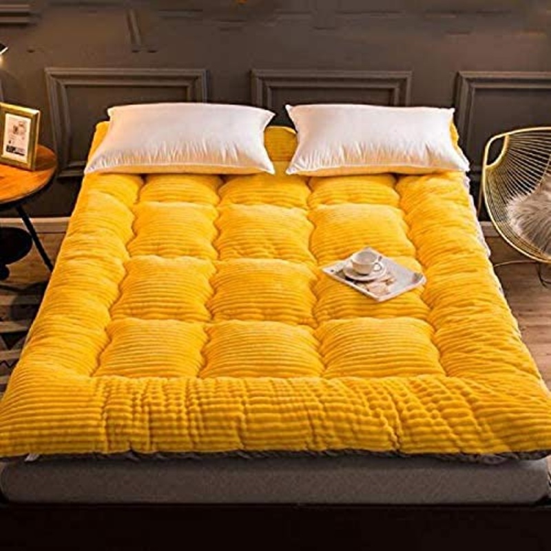 Materasso Futon Materasso Tatami Giapponese Spesso E Morbido Tappetino Pieghevole Dormitorio Studentesco Dormitorio,Yellow-120 * 200cm