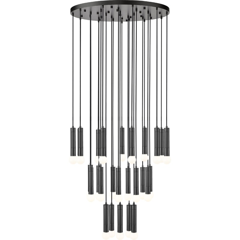 Stari 27-Light Chandelier Matte Black