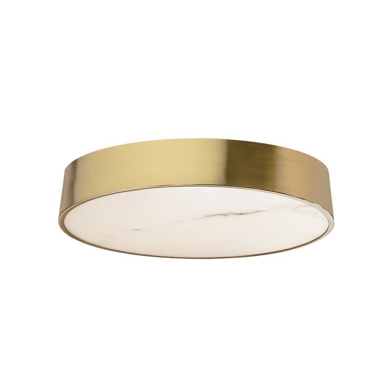 Walsh 30W Flush Mount Aged Brass