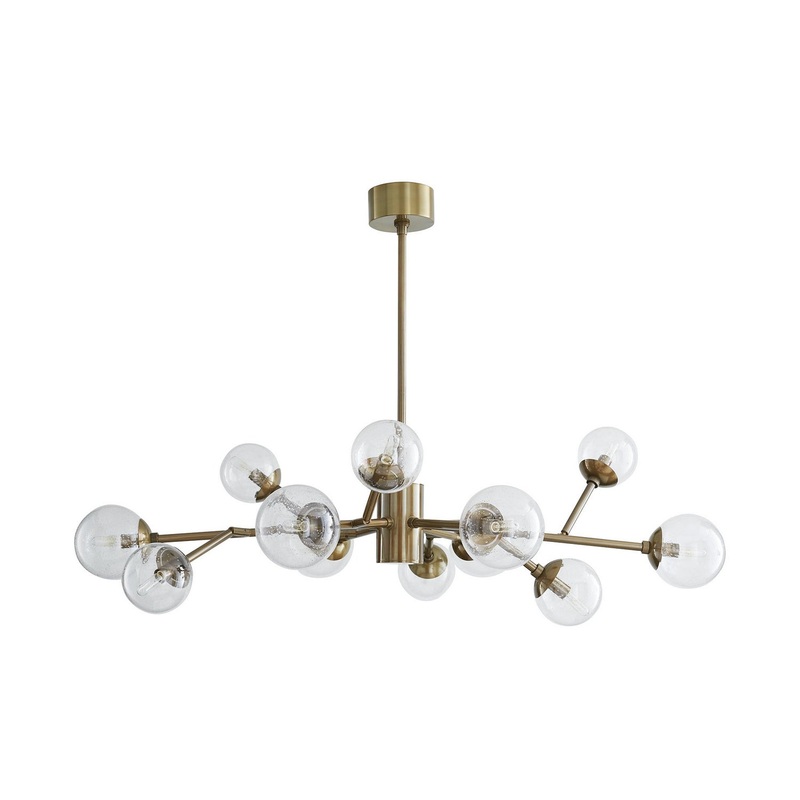 Arteriors 89455 Dallas 12 Light Chandelier Vintage Brass