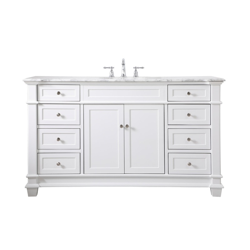 Bathroom Vanity Set from the Wesley Collection in White Finish by Elegant Lighting