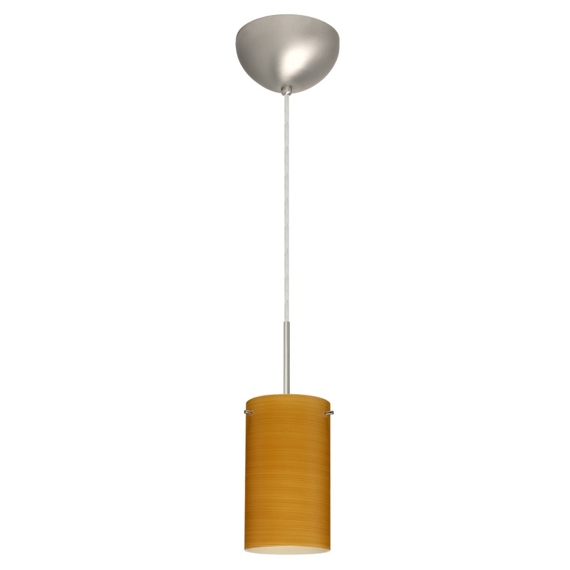 Besa 1BC-4404OK-HAL-SN Stilo One Light Pendant Satin Nickel