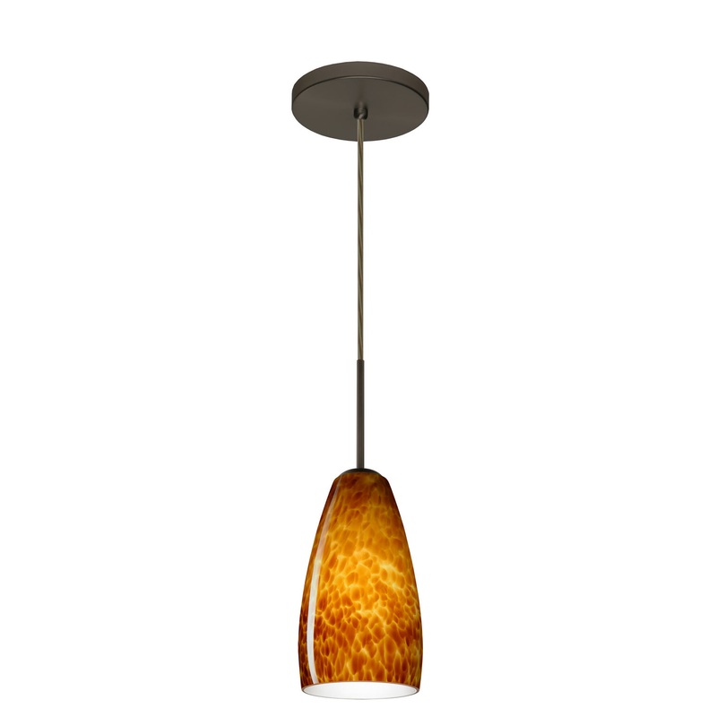 Besa 1BT-150918-HAL-BR Chrissy One Light Pendant Bronze