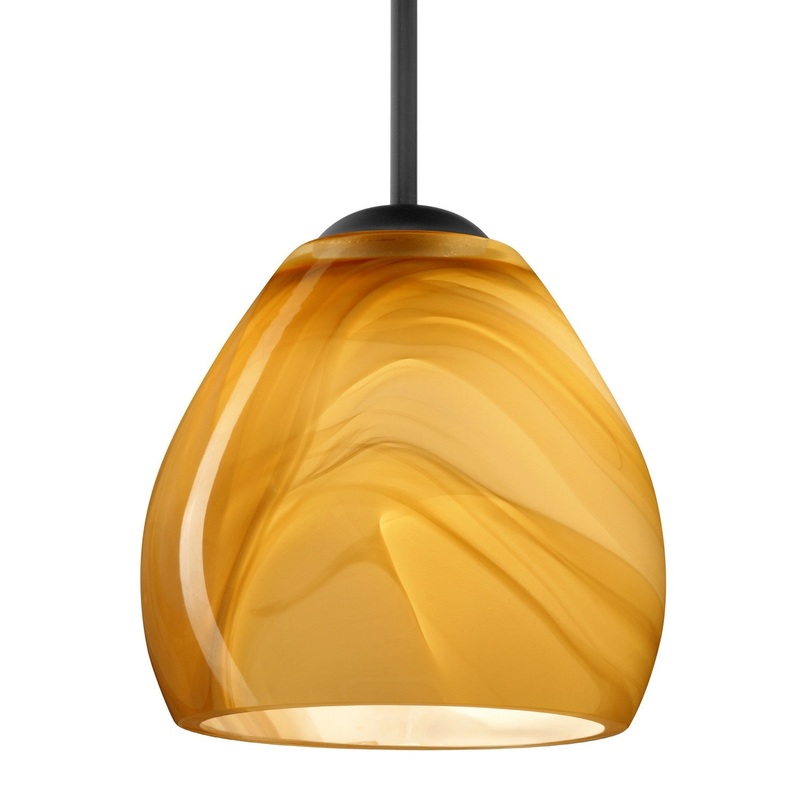 Besa 1BT-4122HN-MED-BK Besa Bolla Pendant One Light Pendant Black