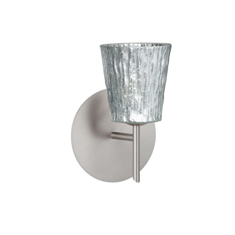 Besa 1SW-5125SF-SN Nico One Light Wall Sconce Satin Nickel