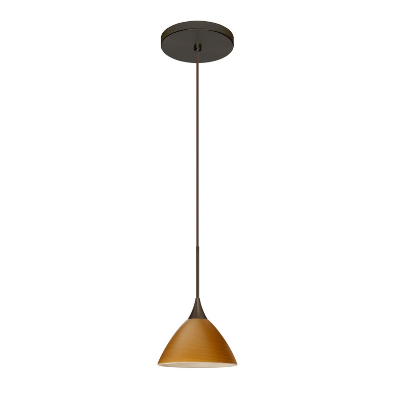 Besa 1XT-1743OK-LED-BR Domi One Light Pendant Bronze