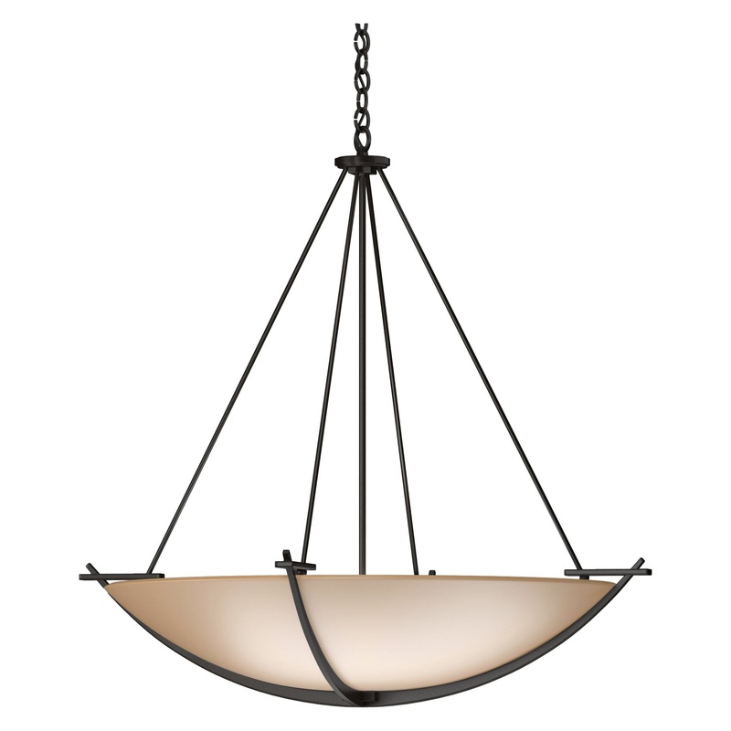 Compass Large Scale Pendant Oil Rubbed Bronze Sand Glass (SS)