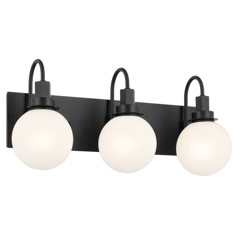 Kichler 55151BK Three Light Bath, Black