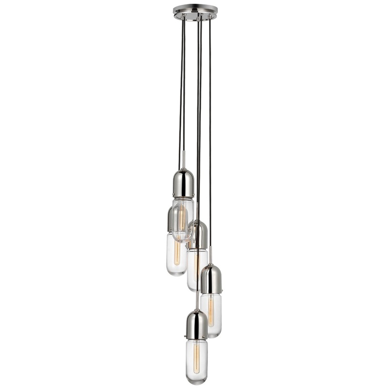 LED Pendant from the Junio Collection in Polished Nickel Finish by Visual Comfort Signature