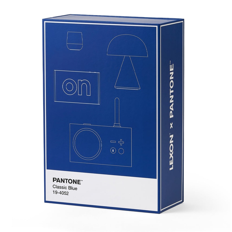 Lexon GIFT Set PANTONE – Includes Mino+ Mini Speaker, Flip Classic Clock, Mina M Lamp, Thykho 3  Speaker – Classic Blue