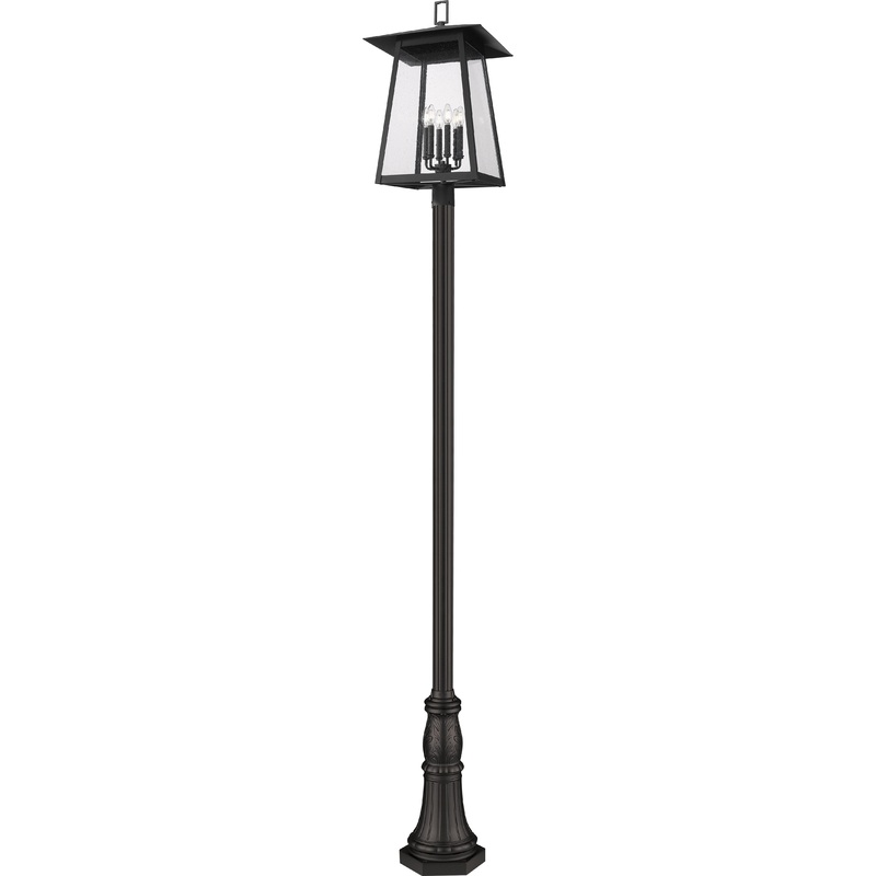 Rainer 6-Light Outdoor Post Mounted Fixture Black