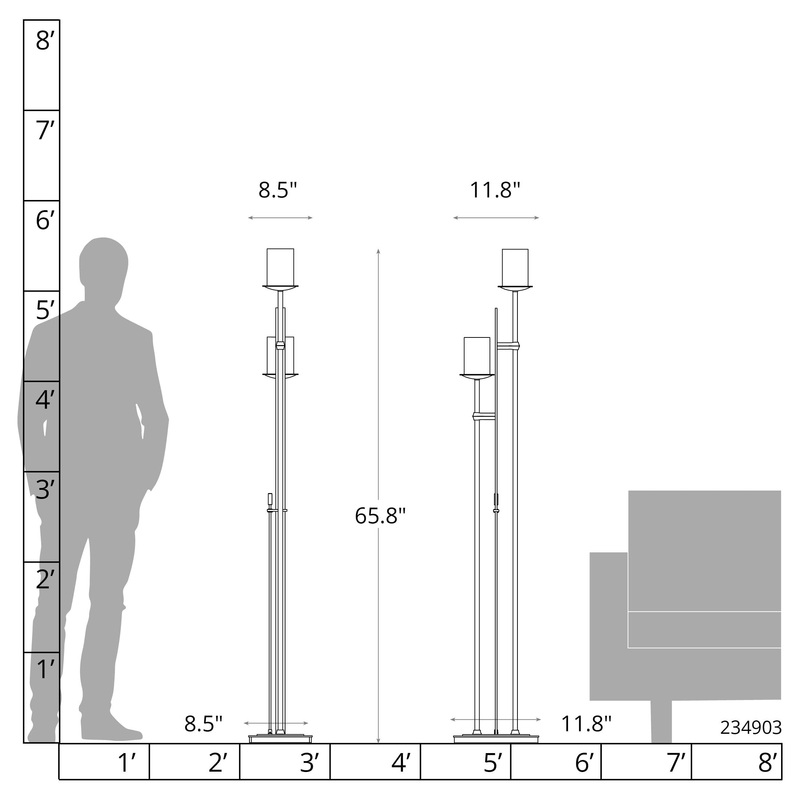 Rook Twin Floor Lamp Ink