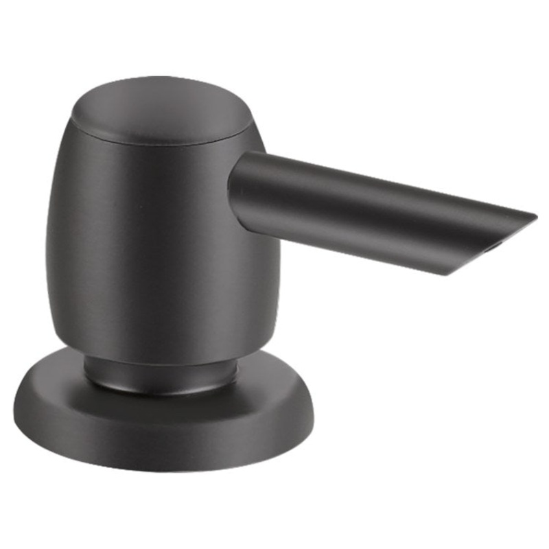 Soap Dispenser Matte Black Deck Mount Metal Retail Channel 13 Ounce 3-1/4 Inch