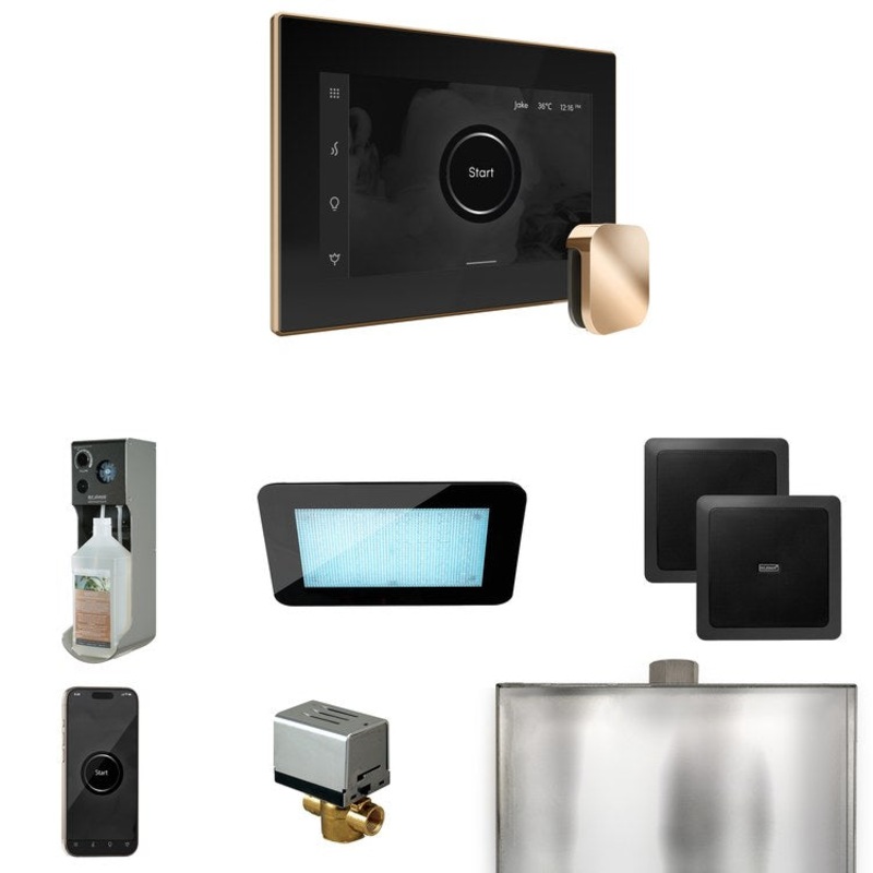 Steam Kit xDream Black/Polished Gold Control Package for MS90 to MSSUPER3