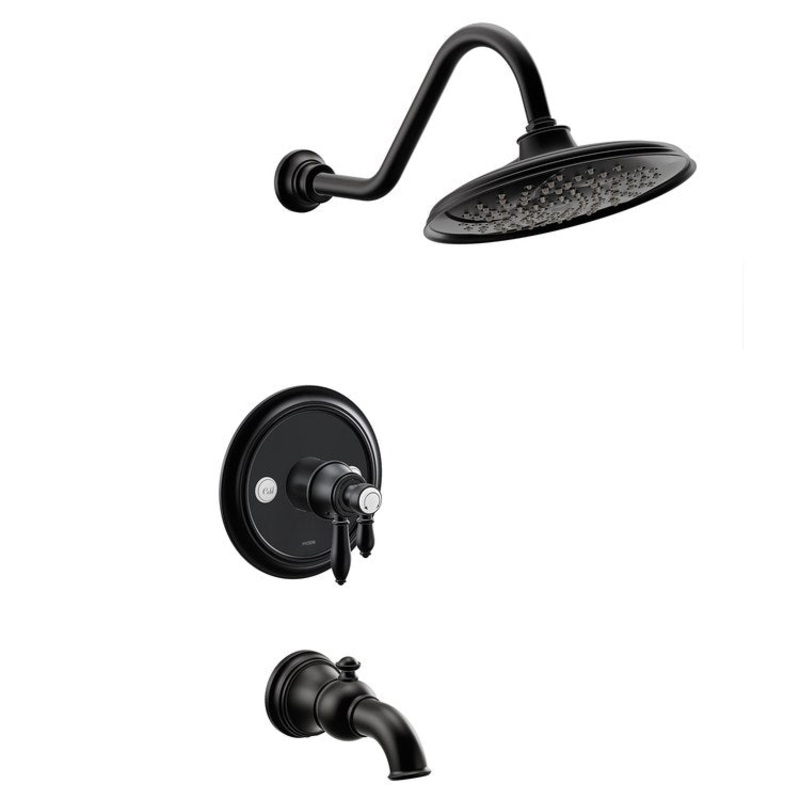 Tub and Shower Trim Weymouth M-Core 4-Series 2 Lever Matte Black WaterSense ADA 1.75 Gallons per Minute