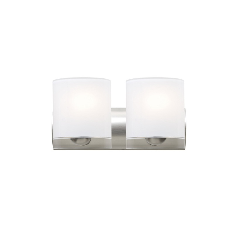 Two Light Wall Sconce from the Celtic Collection in Satin Nickel Finish by Besa