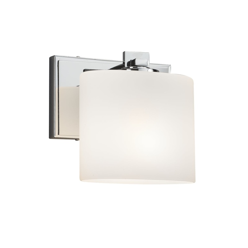 Wall Sconce from the Fusion Collection in Polished Chrome Finish by Justice Designs