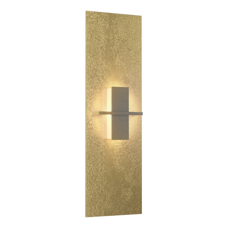Aperture Vertical Sconce Modern Brass White Art Glass (BB)