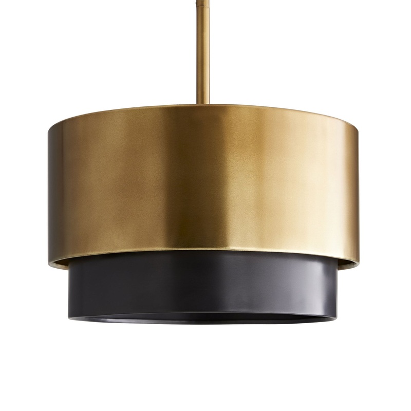 Arteriors 44906 Nolan Three Light Pendant Antique Brass