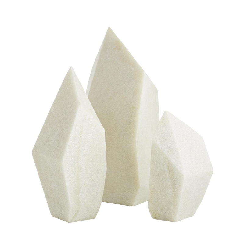 Arteriors 9549 Nerines Sculptures, Set of 3 Faux Marble