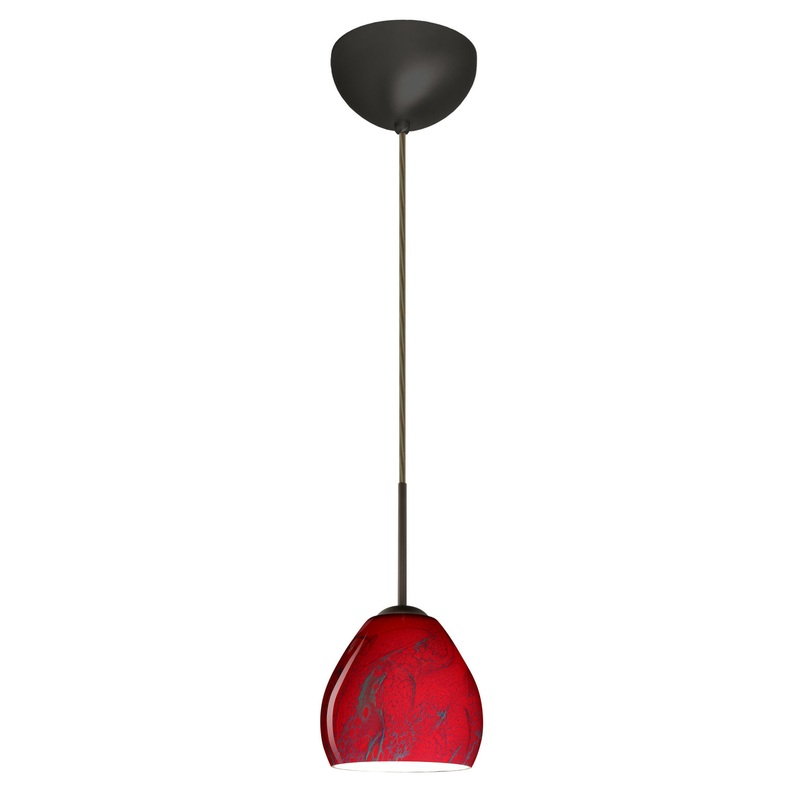 Besa 1BC-4122MA-HAL-BR Bolla One Light Pendant Bronze