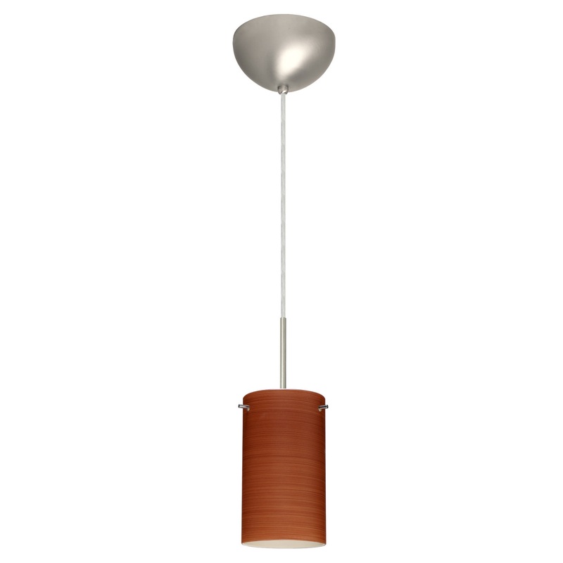 Besa 1BC-4404CH-HAL-SN Stilo One Light Pendant Satin Nickel