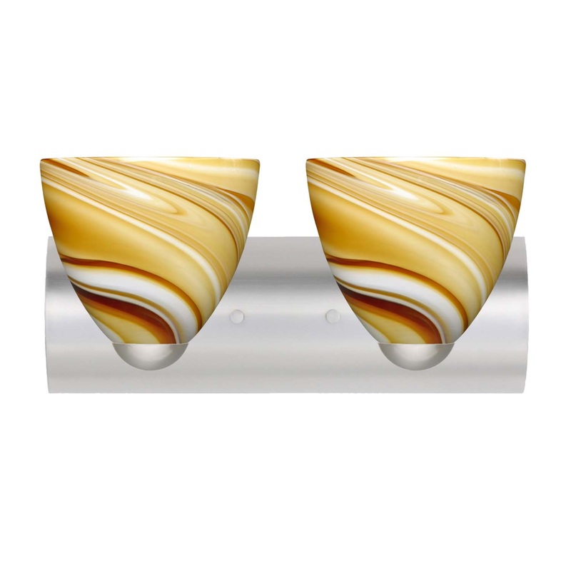 Besa 2WZ-7572HN-SN Sasha Two Light Wall Sconce Satin Nickel